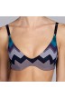 Ethnic print halter, triangle non padded Bikinis with wire Silver Musha - Bikinis Andres Sarda Print Swimwear 2019