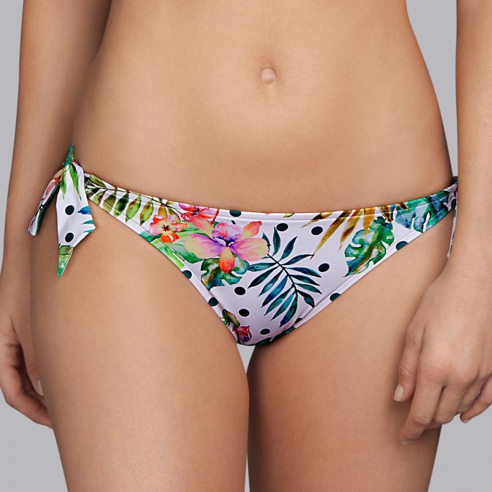 Bikinis Tropical- Bikinis culotte liens réglables imprimée Tropical Shelter tropical dots V , Andres Sarda , Été 2019