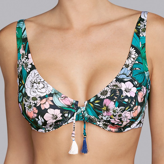 Bikinis Fleurs- Bikinis à armature C, D, E imprimée Fleurs Shelter romantic garden , Andres Sarda , Été 2019
