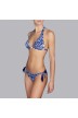 Bikinis azules, top bikini triángulo preformado con espuma halter- Andres Sarda Baño Necker azul 2019, triangle padded