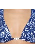 Bikinis azules, top bikini triángulo preformado con espuma halter- Andres Sarda Baño Necker azul 2019, neckline