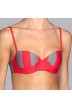 Bikinis à rayures rouges, balconnet avec rembourrage cups B, C, D- Andres Sarda Fun red Azura 2019 Bikinis