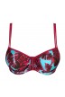 Tropical print Bikinis, not padded C, D, E, F, G, H with wire,  Palm Spring pink flavor- Primadonna Big Sizes 2019