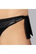 Luxury Andres Sarda Black tie Bikini brief with sequins- Black Moon Andres Sarda tie Bikni brief  2020