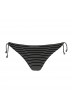 Culotte bikini liens rayé noire grandes tailles, culotte liens bikini, Primadonna Sherry noir 2020, jusqu'à la taille 46