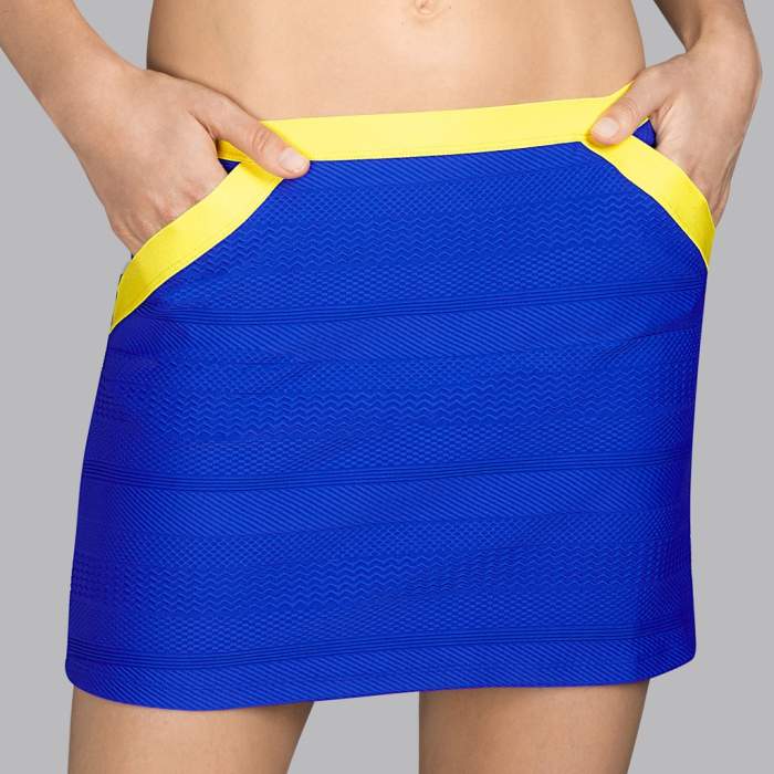 Blue and yellow pareo skirt Andres Sarda- Blue and yellow Mod Pareo skirt 2020