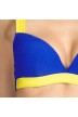 Maillot de bain rembourré bleu et jaune Andres Sarda - Bikini rembourré Mod bleu et jaune 2020