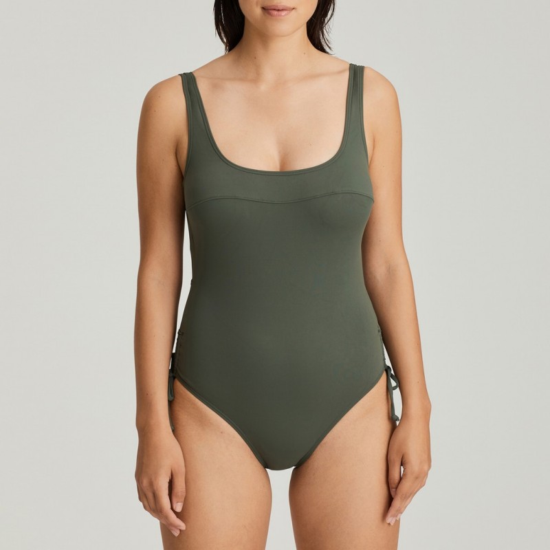 Maillots de bain vert militaire rembouage amovible grandes tailles, maillot Primadonna Holiday vert grandes tailles 2020,