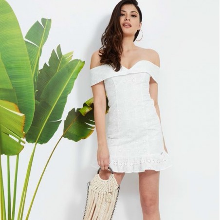 White Dress Guipur Guess- Dress Krin Guess- Summer 2020
