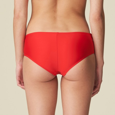 Maillot de bain culotte tanga de couleur rouge- Bikini tanga Rouge blanche Pome d'Amour 2020