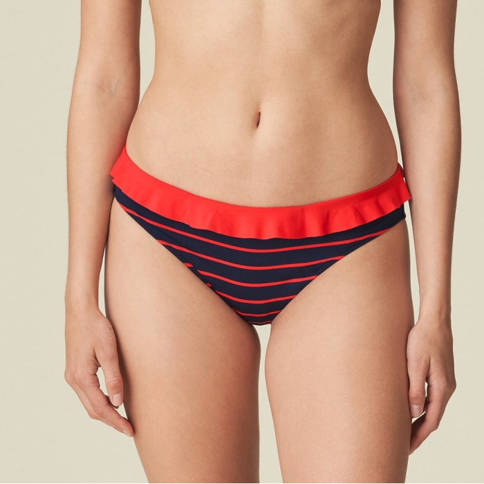 Frill purple with red stripes Bikini brief- purple with red stripes bikini brief Celine Pomme d'amour Bikinis 2020