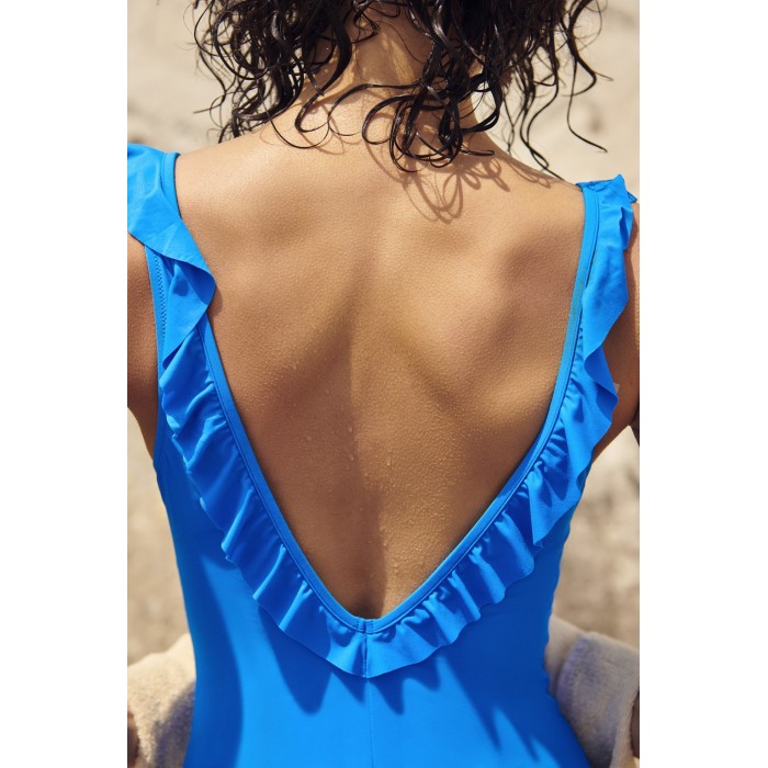 Frill Blue Swimsuits-  Aurelie Blue Cian Swimsuits 2020