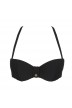 Bikini bandeau negro con relleno realzado colmena - Bikini triángulo Brigitte Negro 2020