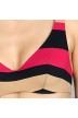 Bikini triangle halter without padding, with wire , Black striped red, beige Andres Sarda-Bikini triangle Pop Black Flame 2020