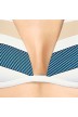 Bikini triángulo con relleno blanco a rayas azul y beige Andres Sarda - Bikini triángulo con relleno Pop sky 2020