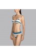 Bikini con relleno blanco a rayas azul y beige Andres Sarda - Bikini con relleno Pop sky a rayas 2020