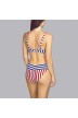 Halter triangle red bikini not padded with wire by Andres Sarda - Striped Red, blue and white 2020 Naif triangle bikini