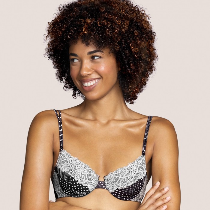 Lace bra- wire bra- Andres Sarda Flower Dots 2020- lingerie, cup B, cup C
