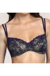 Padded bra- lace bra, wire bra- Sarda Lingerie Mamba Majestic Blue, lace lingerie, size 100, cups D, E
