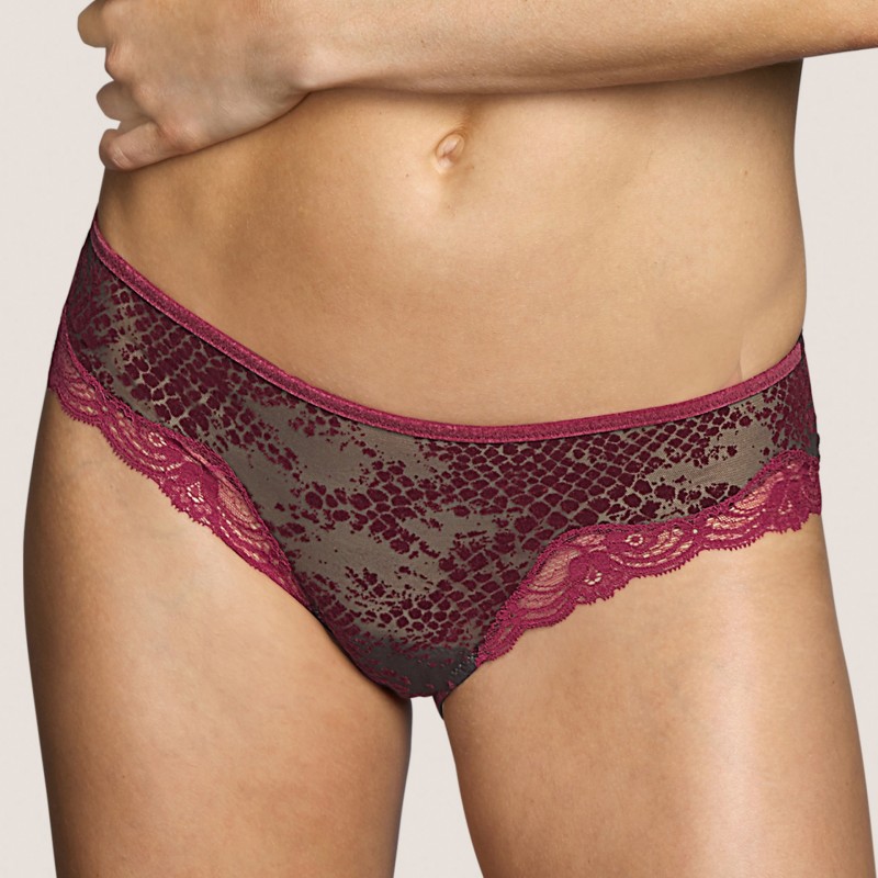 Lace short- short brief- Andres Sarda Lingerie Mamba Red Boudoir, lace lingerie
