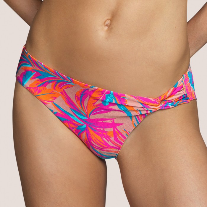 Pink bikini brief tropical print ANDRES SARDA- Lamarr Tropical Swimwear- Women's Bikinis briefs, 38-44