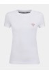 Guess White t-shirt- White V neck t-shirt GUESS SS CN MINI TRIANGLE TEE logo