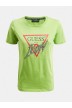 Guess Icon triangle - Green t-shirt logo GUESS SS CN ICON TEE rhinestones