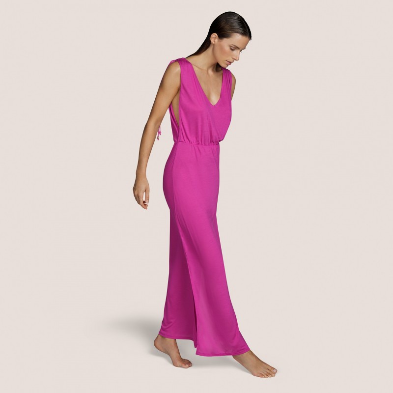 Robe rose longue été ANDRES SARDA- BIBA ROSE robes BEACHWEAR femme 2021