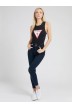 Black bodysuit logo triangle GUESS -HELENA BODYSUIT black sleeveless T-SHIRTS Women GUESS- Online