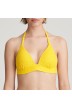Bikini amarillo triángulo con relleno, baño Verano 2021,top de Bikini amarillo triángulo halter Priscila Verano 2021