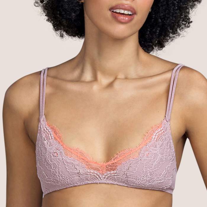 Pink non wired padded bra,...