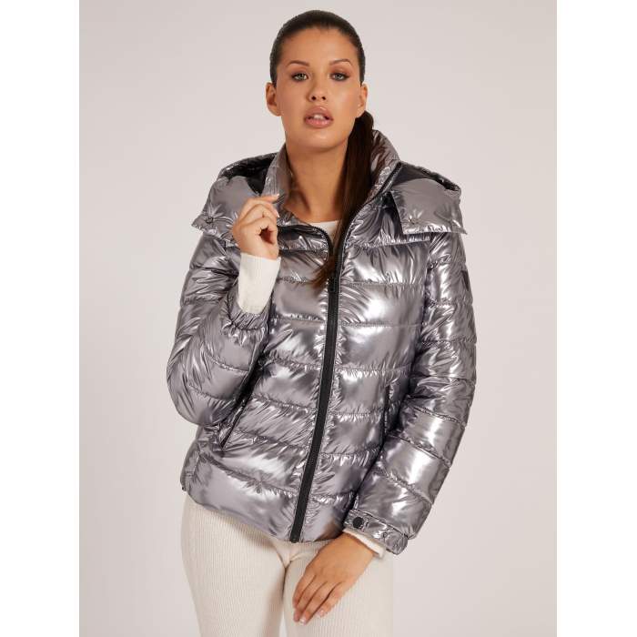 Guess silver puffer jacket...