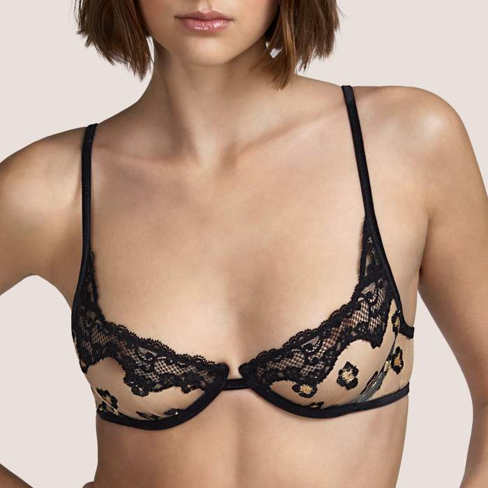 Lace wired padded bra,...